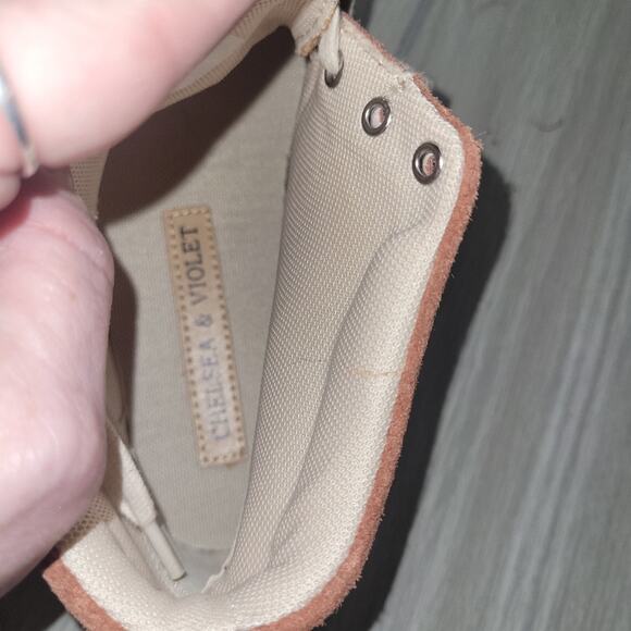 Chelsea & Violet Mac Colorblock Suede Leather High Top Sneakers Size 6.5 - Picture 4 of 9